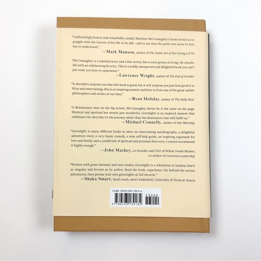 Greenlights by Matthew McConaughey Hardcover - Picture 2 of 2
